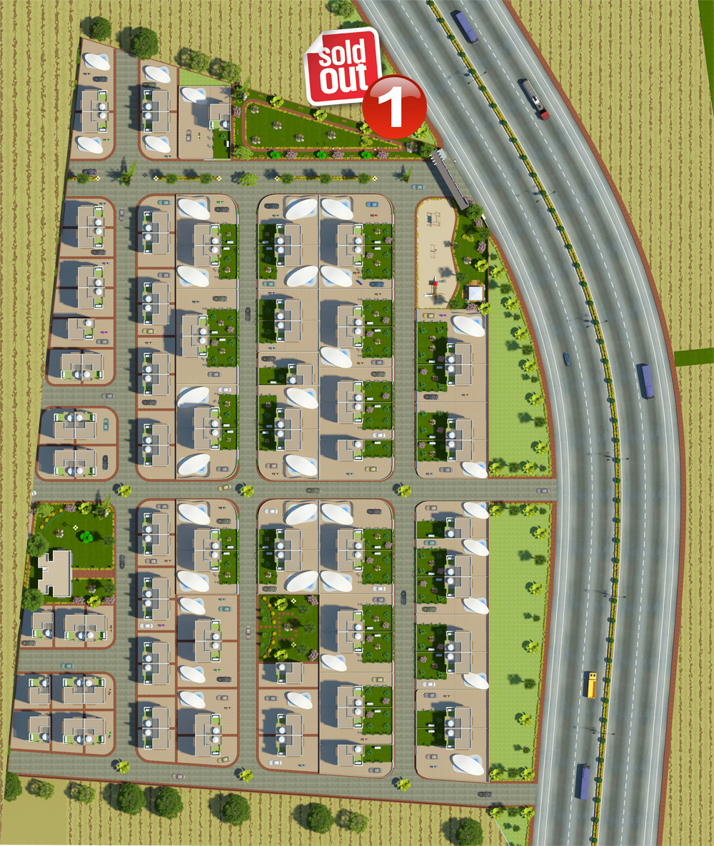 layout bungalows Dholera Metro City-1