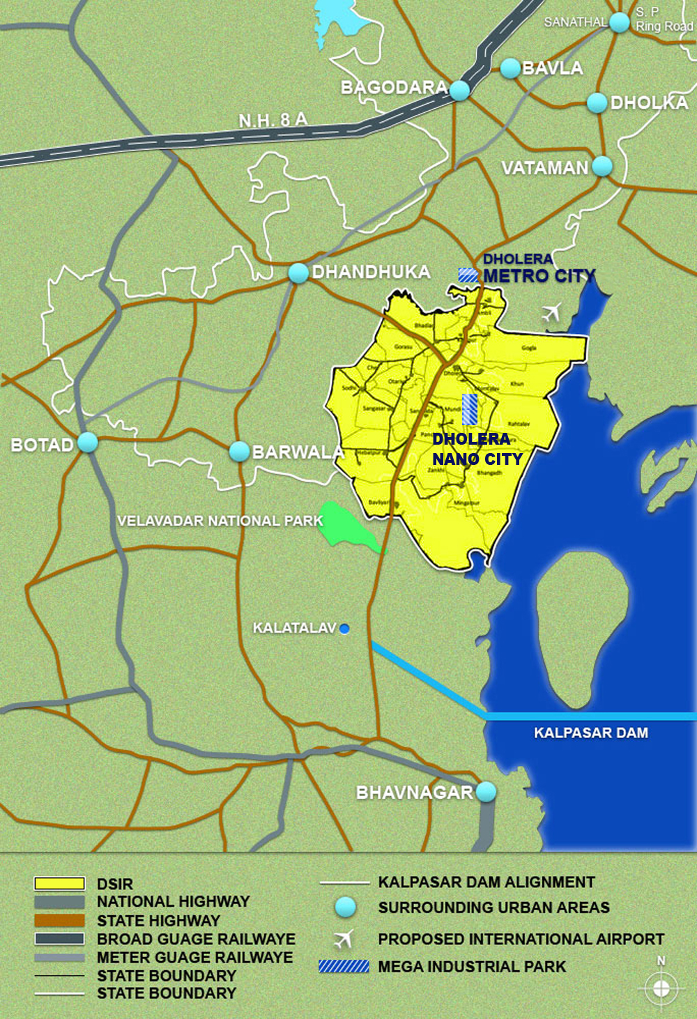 Location Map Dholera Metro City-3