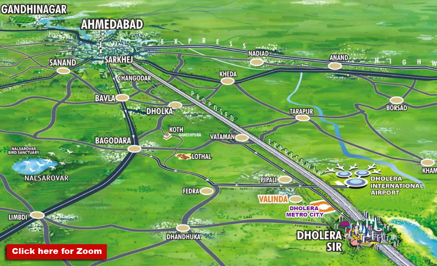 Location Map Dholera Metro City-3