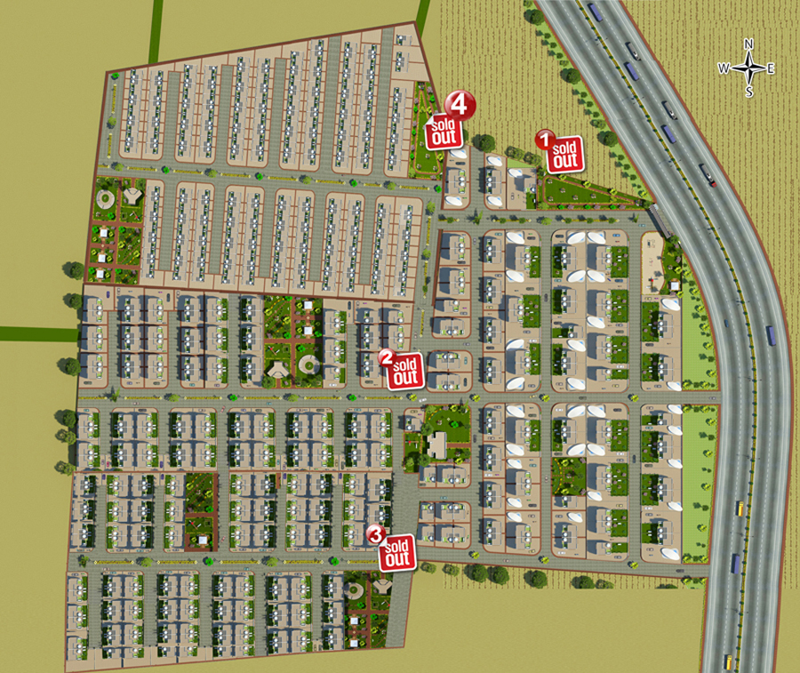 layout bungalows Dholera Metro City-4