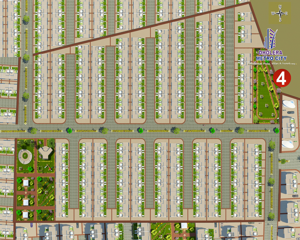 layout bungalows Dholera Metro City-4