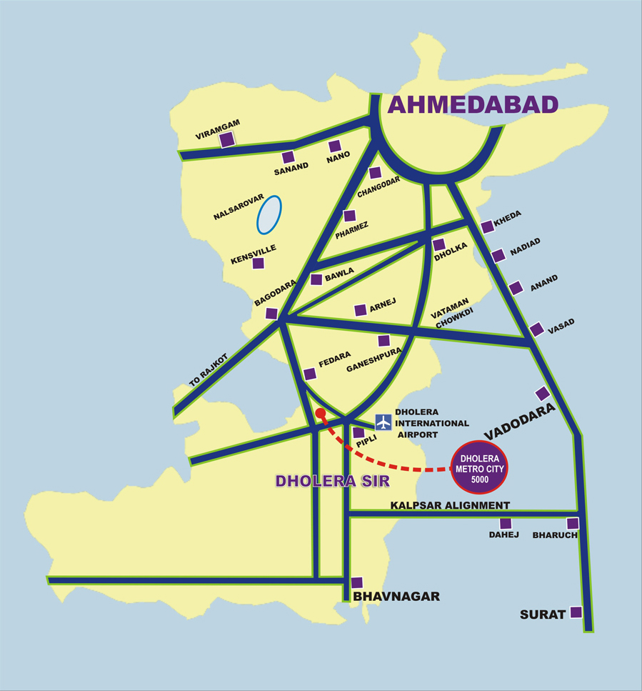 Location Map Dholera Metro City-5002