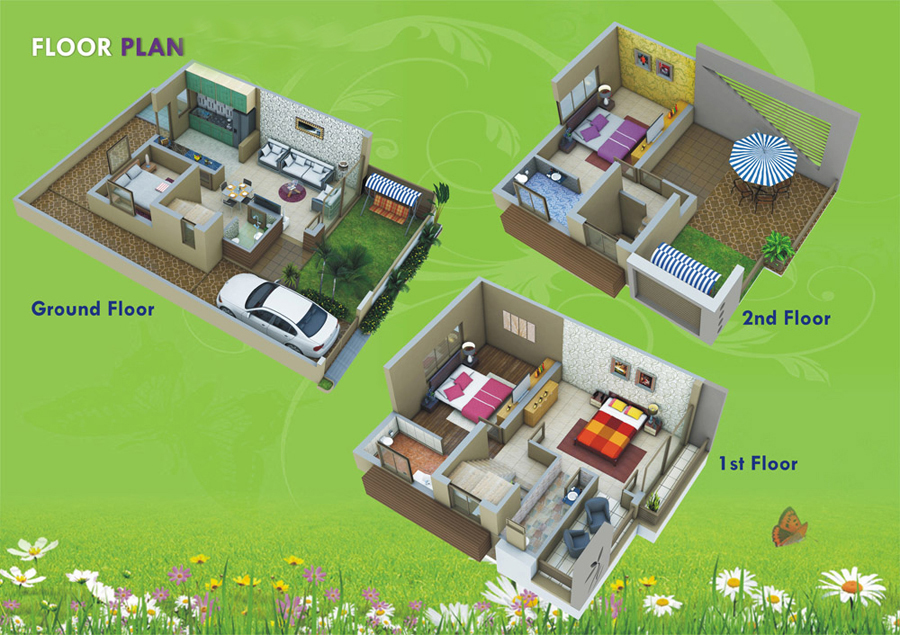 floor plan Dholera Metro City-5002