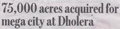 News Paper News Dholera SIR