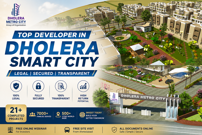 Top Developer in Dholera Smart City Gujarat – Why Dholera Metro City Group is a Trusted Choice for Investors